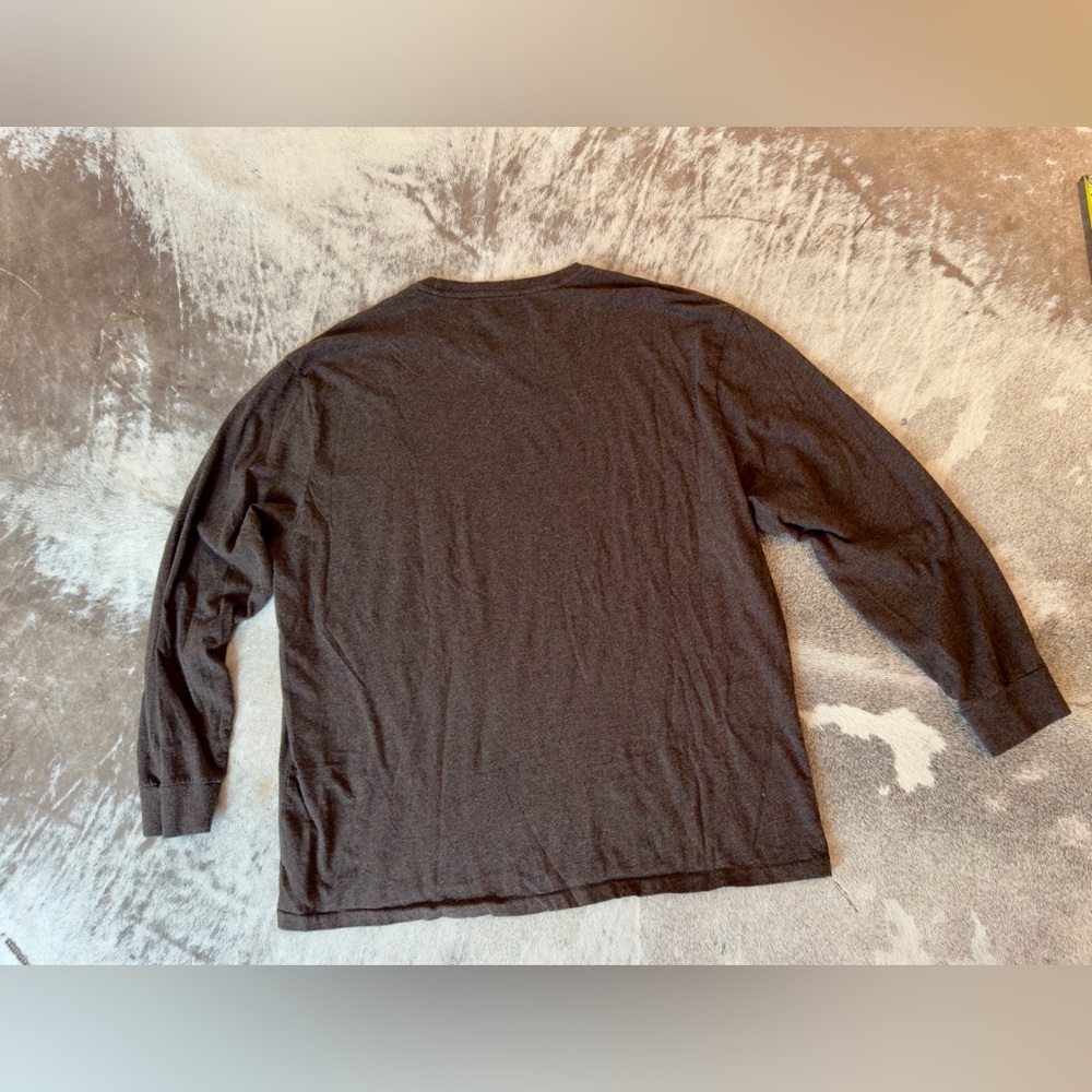 POLO RALPH LAUREN Men’s Heather Brown Custom Fit Long Sleeve Tee T-Shirt - Picture 11 of 16